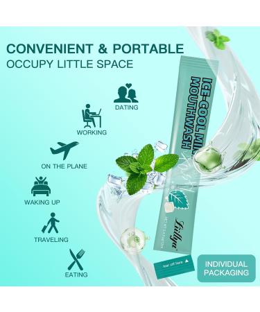Mouthwash Travel Size Individual Mini Mouthwash Alcohol Free Cool Mint for Fresh Breath Oral Care Teeth & Gum Health TSA Compliant Portable Packets to Go 0.41 Fl Oz x 20 Packs Ice Mint - Buy Online on GoSupps.com