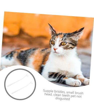 Beavorty 2pcs Teeth Oral Dog Portable Pets Cat Supplies Soft-bristle Pet Manual Cleaning Tooth 1 count (Pack of 1) White - Buy Online on GoSupps.com
