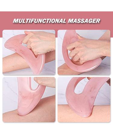 Portable Back Massager & Gua Sha Tool Full Body Pain Relief & Muscle Relaxation | Smooth Resin Bow-Shaped Stone - Buy Online on GoSupps.com