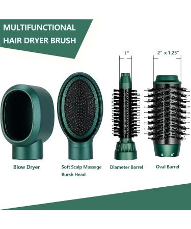 Shop Retro Green Ceramic Hair Dryer & Brush Set - 4-in-1 Lightweight Safe & Quiet | International Shipping Available - Buy Online on GoSupps.com