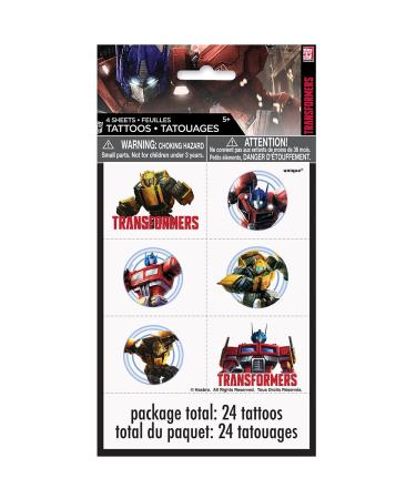 Transformers Temporary Tattoos - Assorted Designs  24 Pcs