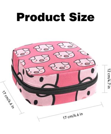 Buy Stylish Menstrual Bag with Zipper for Women & Girls - Pig Head Design | International Shipping - Buy Online on GoSupps.com