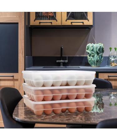 34 Egg Preservation Box Plastic Container Fridge Egg Bin Kitchen Egg Holder Refrigerator re-usable - Buy Online on GoSupps.com