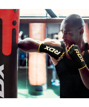 RDX Boxing Hand Wraps Inner Gloves Men Women Half Finger Black Small - Fist Protection for Muay Thai, Kickboxing, MMA - Elasticated Bandages for Speed Bag Punching Training - Buy Online on GoSupps.com