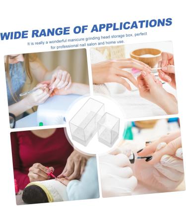 Set of 2 Sanding Storage Box Holder for Manicure Drill Stand for Drill Holder for Nails Nail Bit Holder White - Buy Online on GoSupps.com
