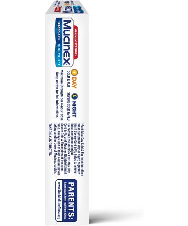Mucinex Maximum Strength Fast-Max Cold & Flu Day/Night Relief - 20 Caplets - Buy Online on GoSupps.com