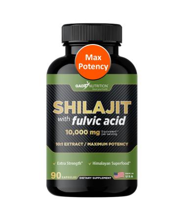 Gade Nutrition Pure Shilajit Capsules | Himalayan Shilajit with Fulvic Acid and Essential Minerals to Combat Fatigue | Veggie Capsules | Made in USA