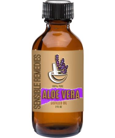 Sensible Remedies Aloe Vera Oil 100% Pure and Natural Distilled 2 fl oz