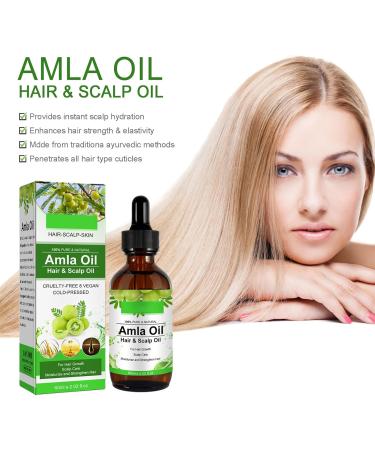 Amla Oil - Amla Hair Oil - Indian Amla Oil for Hair & Skincare - 100% Natural - Amla Oil for Natural Beautiful Long Soft & Strong Hair - Indian Hair Oil for Skin and Face (1) - Buy Online on GoSupps.com