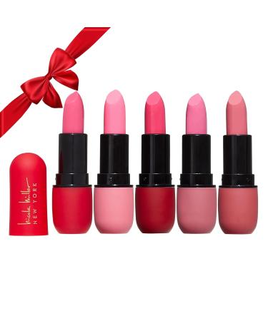 Nicole Miller Matte Lipstick Collection | 5-Piece Set of Stunning Pink Shades | Long-Lasting Lipstick for All-Day Wear - Buy Online on GoSupps.com