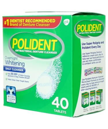 Polident Overnight 40ct - Strong Comfortable Denture Care for All Night Wear | Fast International Shipping - Buy Online on GoSupps.com