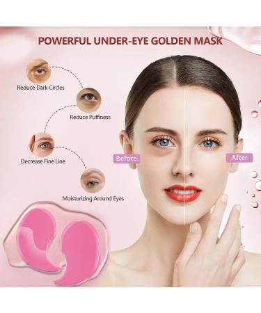 Pink Collagen Under Eye Mask (60 Pcs) - Hydrating Gel Pads for Puffiness & Dark Circles Treatment - 30 Pairs Under Eye Patches for Women & Men - Buy Online on GoSupps.com
