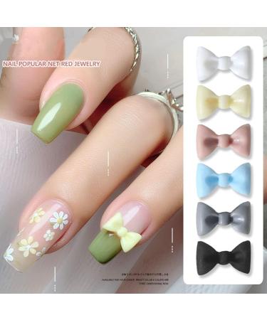 10pcs/Set Bows Nail Charm Matte Bowknot Nail Chars Nail Art 3D Bows Nail Art Decorations Colorful Bows Nails Jewelry Bowknot Nail - Buy Online on GoSupps.com