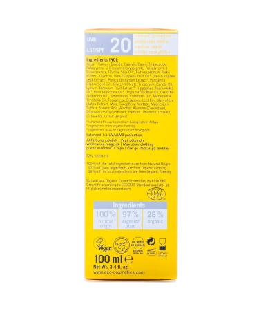 Buy Eco Cosmetics Sun Lotion LSF20 100ml - SPF Protection | International Shipping Available - Buy Online on GoSupps.com