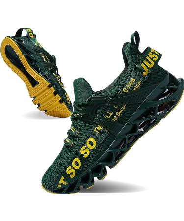 Dark Green Men's Blade Sneakers | Non Slip Running and Walking Shoes - Buy Online on GoSupps.com