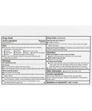 Hydrocortisone Cream 1% - Fast Relief for Skin Irritation - Buy Online on GoSupps.com
