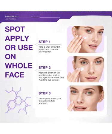 12% Azelaic Acid Facial Cream with Niacinamide & Hyaluronic Acid - Brightening & Texture Smoothing Face Cream Gentle Daily Skincare for Dull & Acne-Prone Skin 50g/1.69 oz - Buy Online on GoSupps.com