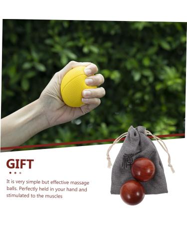 Beavorty 4 Sets Handball & Massage Balls - Wooden Hand Rolling Balls for Massage Therapy - Portable Mahogany Doll Head Massage Balls - Buy Online on GoSupps.com