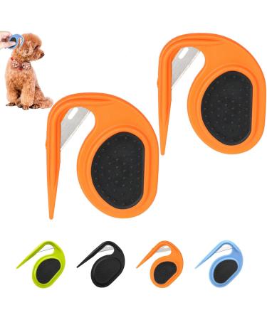 Pet Knotting Comb de-filter with steel blade de-filter knife cat splitter fur-tubular de-movement ridge knot comb beauty tools pet spill depilatory comb (orange)