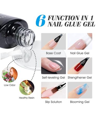 Gelike EC Nail Tips & Glue Kit - 240Pcs Almond & Square Tips, DIY Fast Nail Extension with UV LED Lamp - Buy Online on GoSupps.com