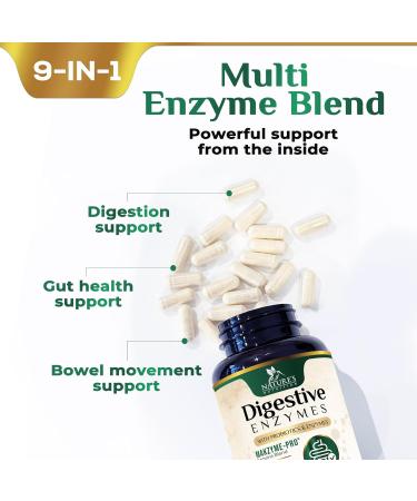 Digestive Enzymes with Probiotics - Probiotic Multi Enzymes with Probiotics and Prebiotics for Digestive Health and Bloating Relief for Women & Men Daily Enzymes for Gut & Digestion - 120 Capsules 120 Count (Pack of 1) - Buy Online on GoSupps.com