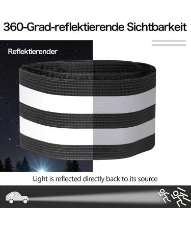 Buy Tikplus Reflector Band - Elastic Reflective Ligaments for Jogging Cycling & Hiking | Safety Light Band with Velcro Fastener - 6 Black - Buy Online on GoSupps.com