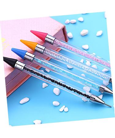 Set of 3 Rhinestone Wax Picker Manicure Dotting Tools Nail Art Graffiti Pen Dotting Pen Replacement Heads Nail Bite Stop Made of Wax Rhinestones Written 3X1cm pink - Buy Online on GoSupps.com