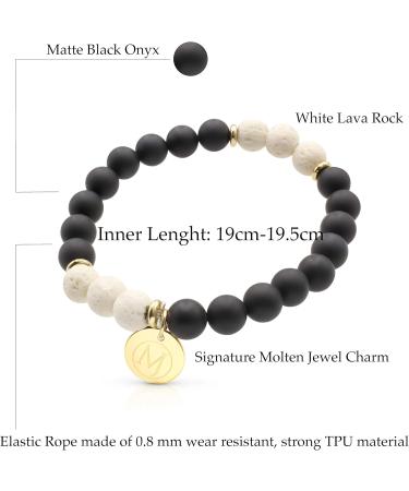 Essential Oil Diffuser Bracelet for Anxiety - Aromatherapy Lava Stone Bracelet for Men & Women - Buy Online on GoSupps.com