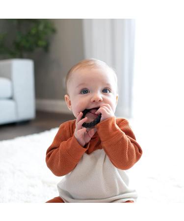 Dr. Brown's Flexees Beaded Teether Rings & Bunny 4-Pack - Silicone Teething Toys for Babies 3m+ | BPA-Free, Easy to Hold & Self-Soothing - Black/White/Gray - Buy Online on GoSupps.com
