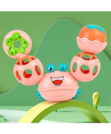 Abbto Babyrassel Crab Shape Newborn Toy - Soft Sensory Ball & Calming Bite Ring for Babies - Buy Online on GoSupps.com