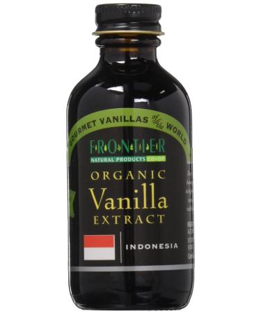 Frontier Natural Products Organic Vanilla Extract Indonesia Farm Grown  2 fl oz (59 ml)