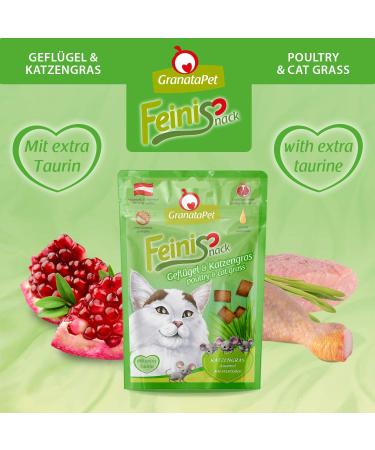 Granatapet Feinisnack Poultry & Cat Grass - Healthy Cat Treats Without Cereals & Sugar 50g - Digestible Snacks for Playful Cats - Buy Online on GoSupps.com