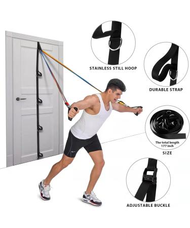 Upgraded Door Anchor Strap for Resistance Bands Portable Workout Resistance Band Door Anchors Space Saving Easy Set Up Home Gym Secure Multi Point Anchor Gym for Home Fitness(Bands Not Include) - Buy Online on GoSupps.com