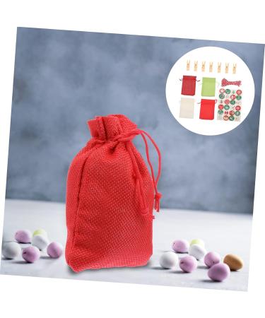 COLLBATH Christmas Drawstring Bag Christmas Advent Calendar Bag 24 Days Countdown Calendar Candy Bags Linen - Buy Online on GoSupps.com