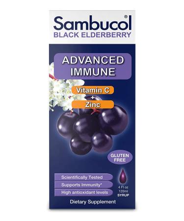 Sambucol Black Elderberry Syrup with Vitamin C & Zinc - Immune Support - 4 fl oz - Buy Online on GoSupps.com