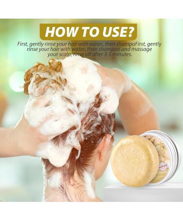 Ginger Hair Regrowth Shampoo Bar - Natural Organic Formula for Hair Growth (2 Pcs) - Buy Online on GoSupps.com