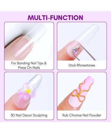 Makartt Solid Nail Glue Gel - Extra Strong Adhesive for Press On & Acrylic Nails - Long-Lasting Clear Hard Gel for Nail Art - UV Light Cured - Buy Online on GoSupps.com