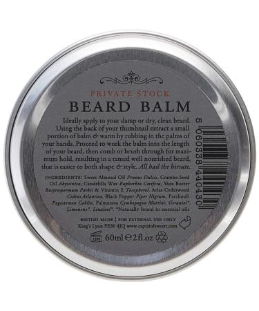 Captain Fawcett's Private Stock Beard Balm 60ml - Premium Grooming for International Shipping - Buy Online on GoSupps.com