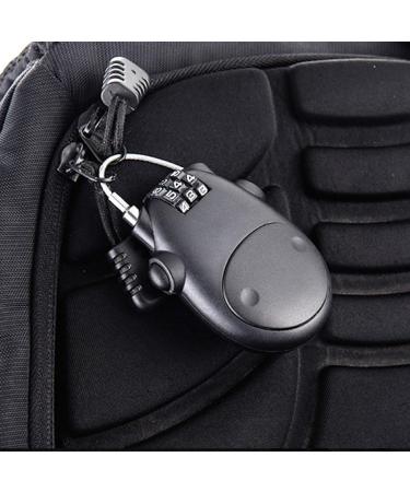 Buy Steel Wire Cable Lock for Motorcycle & Bicycle | Universal Combination Lock for Luggage & Locker (Black) - Buy Online on GoSupps.com
