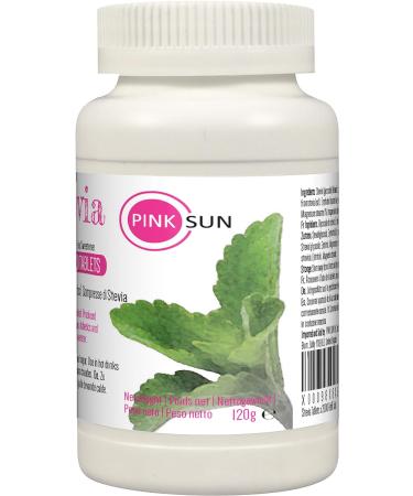 PINK SUN Stevia Tablets x 2000 Refill Tabs - Vegan, Gluten Free, Zero Calorie Sweetener - Bulk Buy for 500 Tablet Dispenser - Buy Online on GoSupps.com