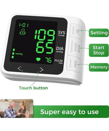Wrist Blood Pressure Monitor with Large Backlight Display | Digital Automatic BP Cuff with Memory | Adjustable Cuff & Storage Bag Included - Buy Online on GoSupps.com
