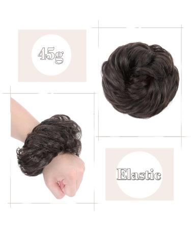 Silk-Co Hair Part with Rubber Band - Wavy Soft Dutt Hair Extensions for Messy Bun & Updos | Thickening Dark Red 45g - Buy Online on GoSupps.com