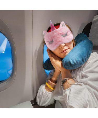 Kids Unicorn Sleep Mask 2 Pack - Soft Plush Eye Masks for Girls - Buy Online on GoSupps.com