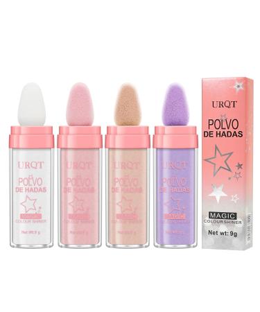 Polvo de Hadas Fairy Highlighter - Waterproof Glitter Blusher & Shimmer for Face & Body - Festival Party Makeup #03 Golden Brown (1g) - Buy Online on GoSupps.com