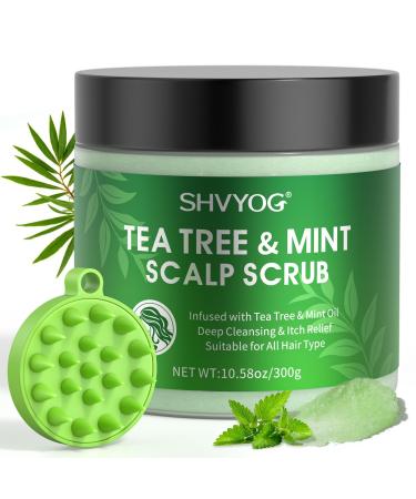 Gommage du Cuir Chevelu L'Arbre Th Gommage du Cuir Chevelu la Menthe Nettoyage du Cuir Chevelu Shampoing L'Arbre Th Anti-Chute de Cheveux Masseur de T Te Cadeau de F Te des M Res