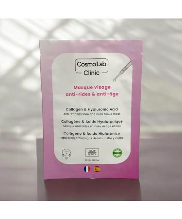 Collagen and Hyaluronic Acid face and neck fabric mask - Franco-Spanish manufacturing - All skin types - Buy Online on GoSupps.com