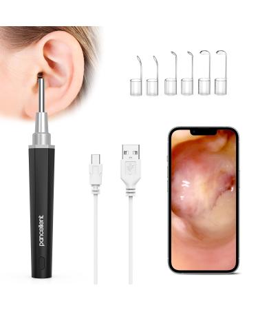 Pancellent Digital Otoscope Camera with Light, Ear Camera, Video Ear Scope with Ear Wax Removal Tools, Ear Endoscope Cleaner, Compatible with iPhone, iPad, Android Smart Phone (Basic Edition Black)