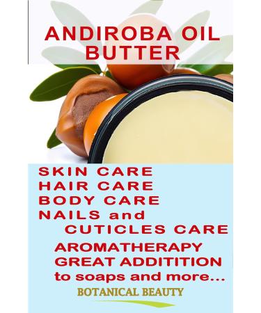 Botanical Beauty Andiroba Oil Butter - Pure Natural Virgin Unrefined Cold-Pressed | 8 Fl Oz for Face Skin Body Hair Lips & Nails | Rich in Vitamin E & C - Buy Online on GoSupps.com