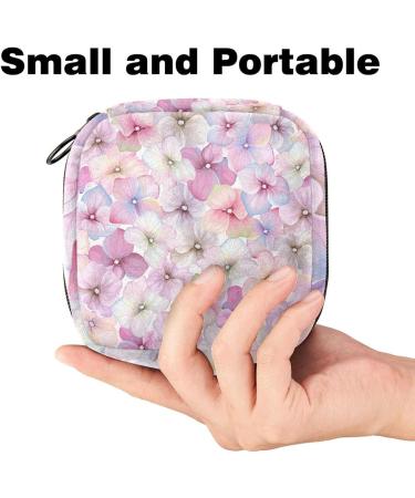 Cherry Pink Flower Women's Binding Bags | Tampon Storage Zip Pockets | Multi-Functional Menstrual Tapes Bag - Buy Online on GoSupps.com