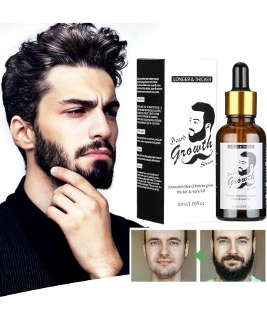 Beard Growth Serum Kit for Men - Facial Hair Growth Serum Oil + 540 0.5mm Derma Roller - Buy Online on GoSupps.com